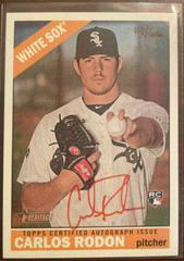 Carlos Rodon [Red Ink] #CR Baseball Cards 2015 Topps Heritage Real One Autographs Prices