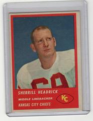 Sherrill Headrick #53 Football Cards 1963 Fleer Prices