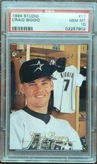 Craig Biggio #17 Baseball Cards 1994 Studio Prices