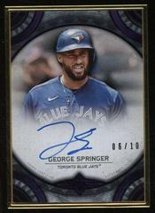 George Springer [Purple] Baseball Cards 2022 Topps Transcendent Collection Autographs Prices