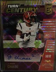 Ja'Marr Chase [Purple] Football Cards 2021 Panini Chronicles Turn of the Century Autographs Prices