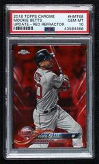 Mookie Betts [Red Refractor] #HMT68 Baseball Cards 2018 Topps Chrome Update Prices