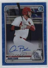 Alec Burleson [Blue Refractor] #CDA-AB Baseball Cards 2020 Bowman Draft Picks Chrome Autographs Prices