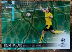 Erling Haaland [Green Refractor] Soccer Cards 2020 Stadium Club Chrome UEFA Champions League Prices