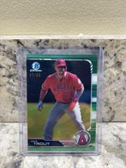 Mike Trout [Green Refractor] #100 Baseball Cards 2019 Bowman Chrome Prices