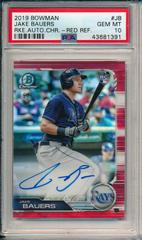 Jake Bauers [Red Refractor] #CRA-JB Baseball Cards 2019 Bowman Chrome Rookie Autographs Prices