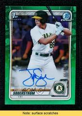 Tyler Soderstrom [Green Refractor] #CDA-TS Baseball Cards 2020 Bowman Draft Picks Chrome Autographs Prices