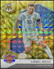 Lionel Messi [Reactive Gold] #10 Soccer Cards 2021 Panini Mosaic Road to FIFA World Cup Prices