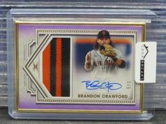Brandon Crawford [Purple] #FAC-BCR Baseball Cards 2022 Topps Definitive Framed Autograph Patch Collection Prices