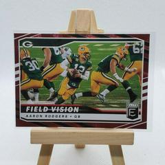 Aaron Rodgers [Red] #FV2 Football Cards 2021 Panini Donruss Elite Field Vision Prices