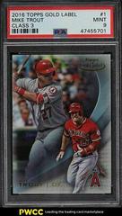 Mike Trout [Class 3] Baseball Cards 2016 Topps Gold Label Prices