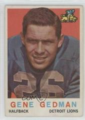 Gene Gedman #35 Football Cards 1959 Topps Prices