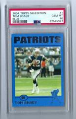 Tom Brady [Signed Jersey Blue] Football Cards 2004 Topps Signature Edition Prices