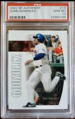 Juan Gonzalez #18 Baseball Cards 2002 SP Authentic Prices