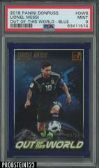Lionel Messi [Blue] Soccer Cards 2018 Panini Donruss Out of This World Prices