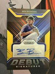 Ben Bowden [Gold Prizm] #DS-BB Baseball Cards 2022 Panini Prizm Debut Signatures Prices
