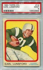 Earl Lunsford #14 Football Cards 1963 Topps CFL Prices