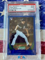 Chris Sale [Blue Refractor] #200 Baseball Cards 2011 Bowman Chrome Prices