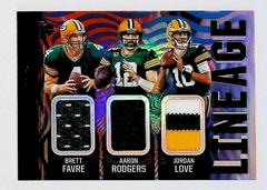 Brett Favre, Aaron Rodgers, Jordan Love [Black] #L4 Football Cards 2020 Panini Illusions Lineage Prices