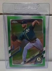 A. J. Puk [Green Refractor] #90 Baseball Cards 2021 Topps Chrome Prices