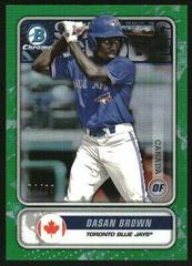 Dasan Brown [Green Refractor] Baseball Cards 2020 Bowman Chrome Spanning the Globe Prices