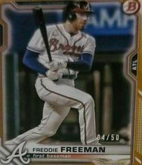 Freddie Freeman [Gold] Baseball Cards 2021 Bowman Prices