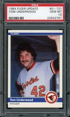 Tom Underwood #U-121 Baseball Cards 1984 Fleer Update Prices