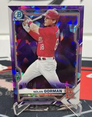 Nolan Gorman [Purple] #BCP-235 Baseball Cards 2021 Bowman Chrome Sapphire Prospects Prices