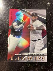 Yoan Moncada, Frank Thomas [Red Refractor] Baseball Cards 2021 Topps Finest Legacies Prices