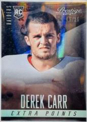 Derek Carr [White Jersey Extra Points Holo Silver] Football Cards 2014 Panini Prestige Prices