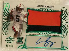 Anthony Schwartz [Green] #PA-AS1 Football Cards 2021 Leaf Trinity Patch Autographs Prices