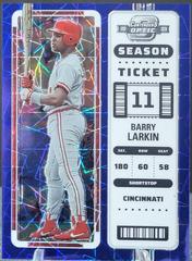 Barry Larkin [Blue Velocity] #10 Baseball Cards 2023 Panini Chronicles Contenders Optic Prices