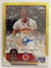 Cody Williams [Yellow] #CA-CW Basketball Cards 2023 Topps Chrome McDonald's All American Autographs Prices