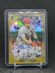 Harrison Bader [Gold Refractor] #CRA-HB Baseball Cards 2018 Bowman Chrome Rookie Autographs Prices