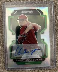 Christian McGowan Baseball Cards 2022 Panini Prizm Draft Picks Autographs Prices