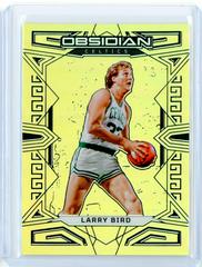 Larry Bird [Yellow Flood] #140 Basketball Cards 2022 Panini Obsidian Prices