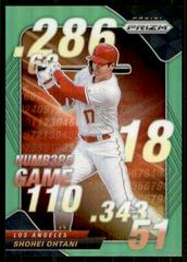 Shohei Ohtani [Lime Green] #NG-8 Baseball Cards 2020 Panini Prizm Numbers Game Prices