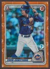 Pete Crow Armstrong [Orange Foil] #BD-72 Baseball Cards 2020 Bowman Draft 1st Edition Prices