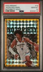 Jalen Williams [Gold] #10 Basketball Cards 2022 Panini Mosaic Notoriety Prices