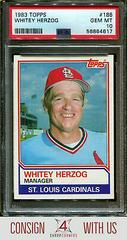 Whitey Herzog #186 Baseball Cards 1983 Topps Prices