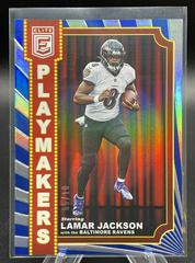 Lamar Jackson [Blue] #PM-8 Football Cards 2023 Panini Donruss Elite Playmakers Prices