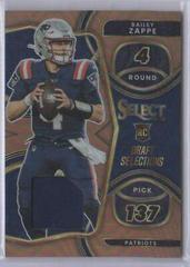 Bailey Zappe [Copper] #DS-22 Football Cards 2022 Panini Select Draft Selections Memorabilia Prices