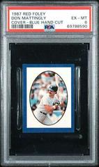 Don Mattingly [Cover Blue Border] Baseball Cards 1987 Red Foley Sticker Book Hand Cut Prices