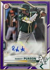 Robert Puason [Purple] #PAPR-RP Baseball Cards 2021 Bowman Paper Prospects Autographs Prices