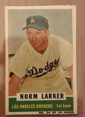 Norm Larker [Hand Cut] #34 Baseball Cards 1961 Bazooka Prices