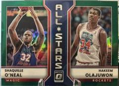 Shaquille O'Neal, Hakeem Olajuwon [Green] Basketball Cards 2022 Panini Donruss Optic All Stars Prices