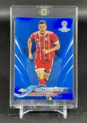 Robert Lewandowski [Blue Refractor] #78 Soccer Cards 2017 Topps Chrome UEFA Champions League Prices