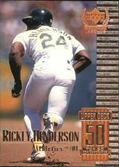 Rickey Henderson #100 Baseball Cards 1999 Upper Deck Century Legends Prices