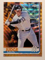 Aaron Judge [Batting Orange Wave Refractor] #100 Baseball Cards 2019 Topps Chrome Prices