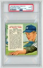 Ed Whitey Ford [Hand Cut Without Tab] #3 Baseball Cards 1955 Red Man Tobacco Prices